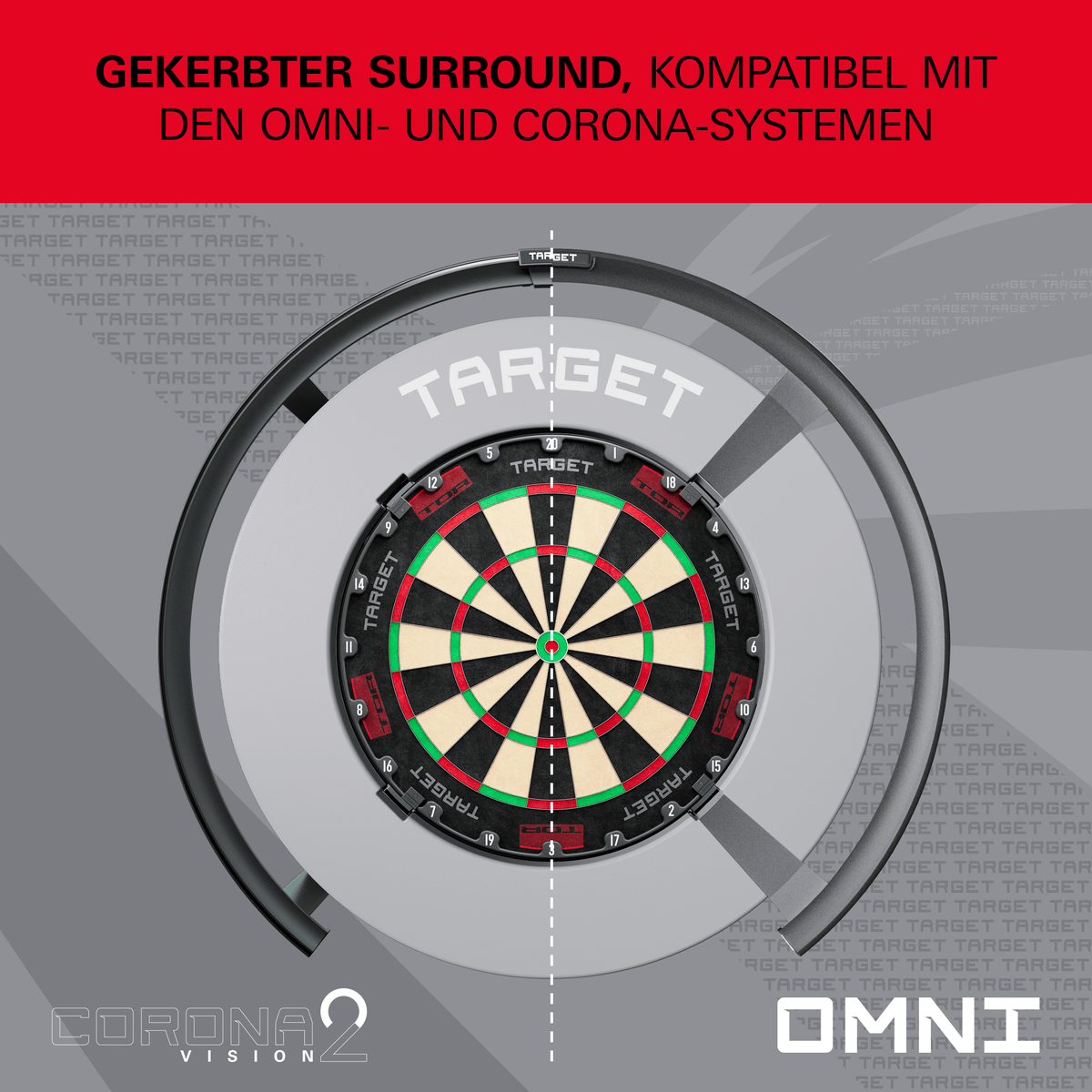 Target Notched Surround - Grau gekerbter Surround