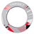 Target Notched Surround - Grau gemustert