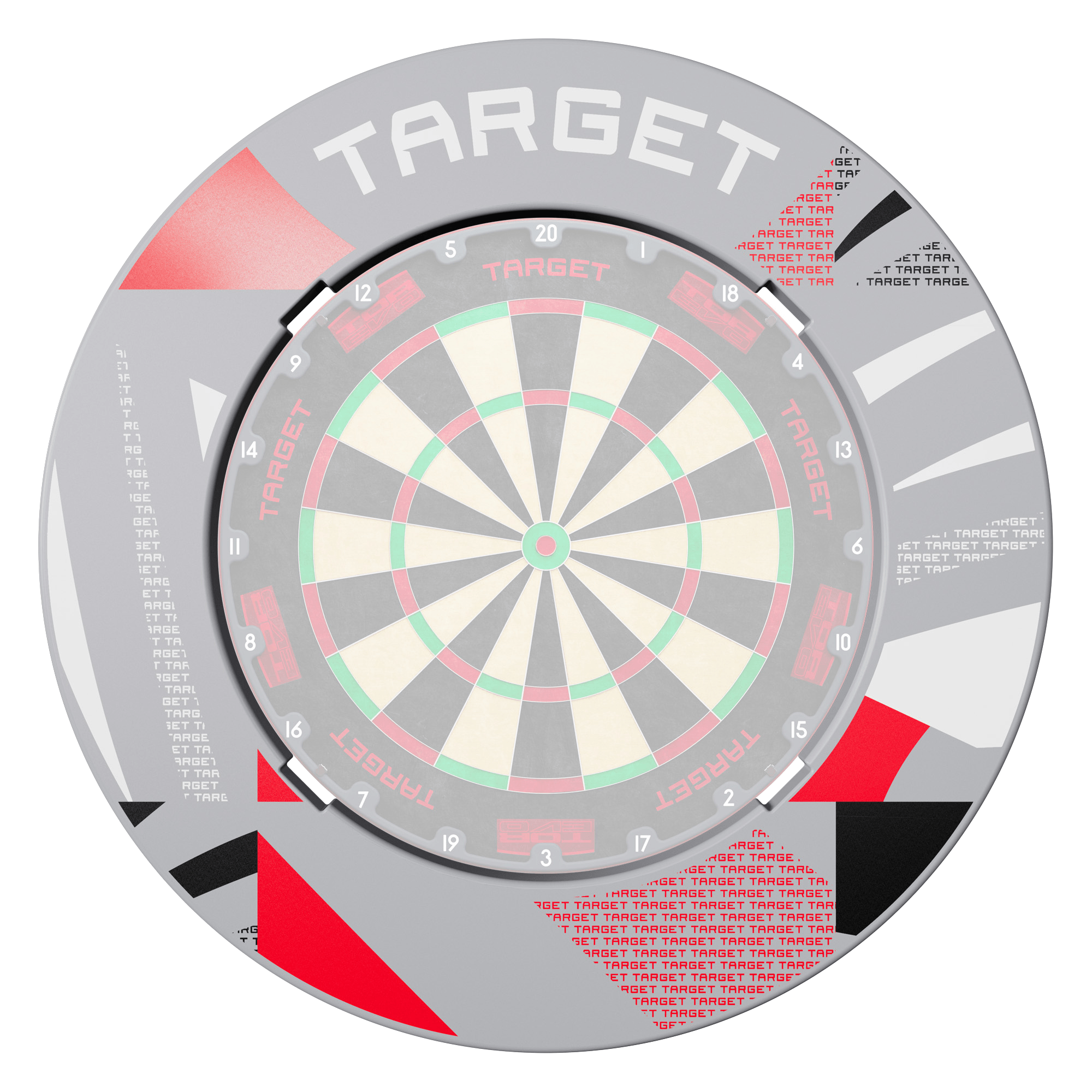 Target Notched Surround - Grau gemustert mit Board
