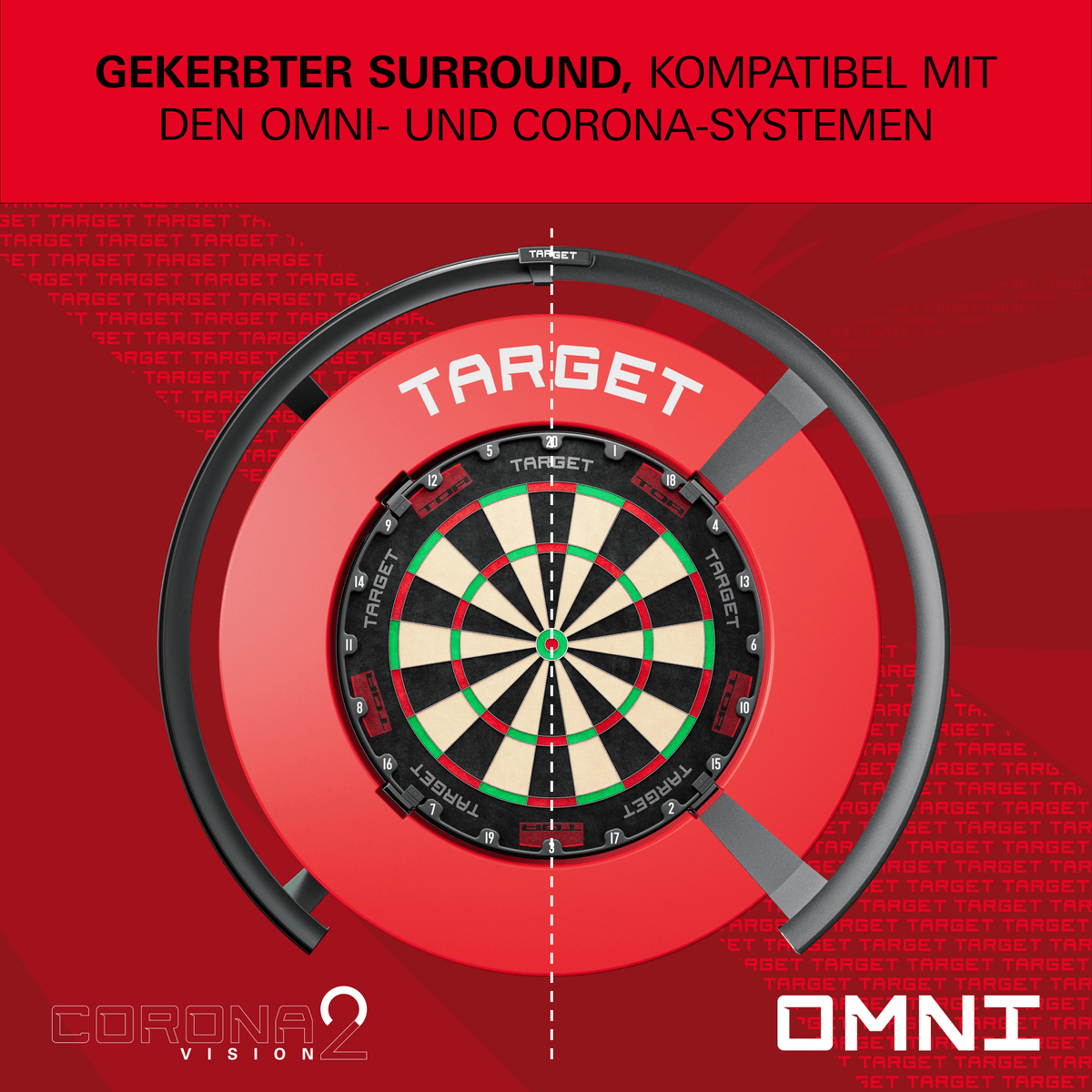 Target Notched Surround - Rot gekerbter Surround