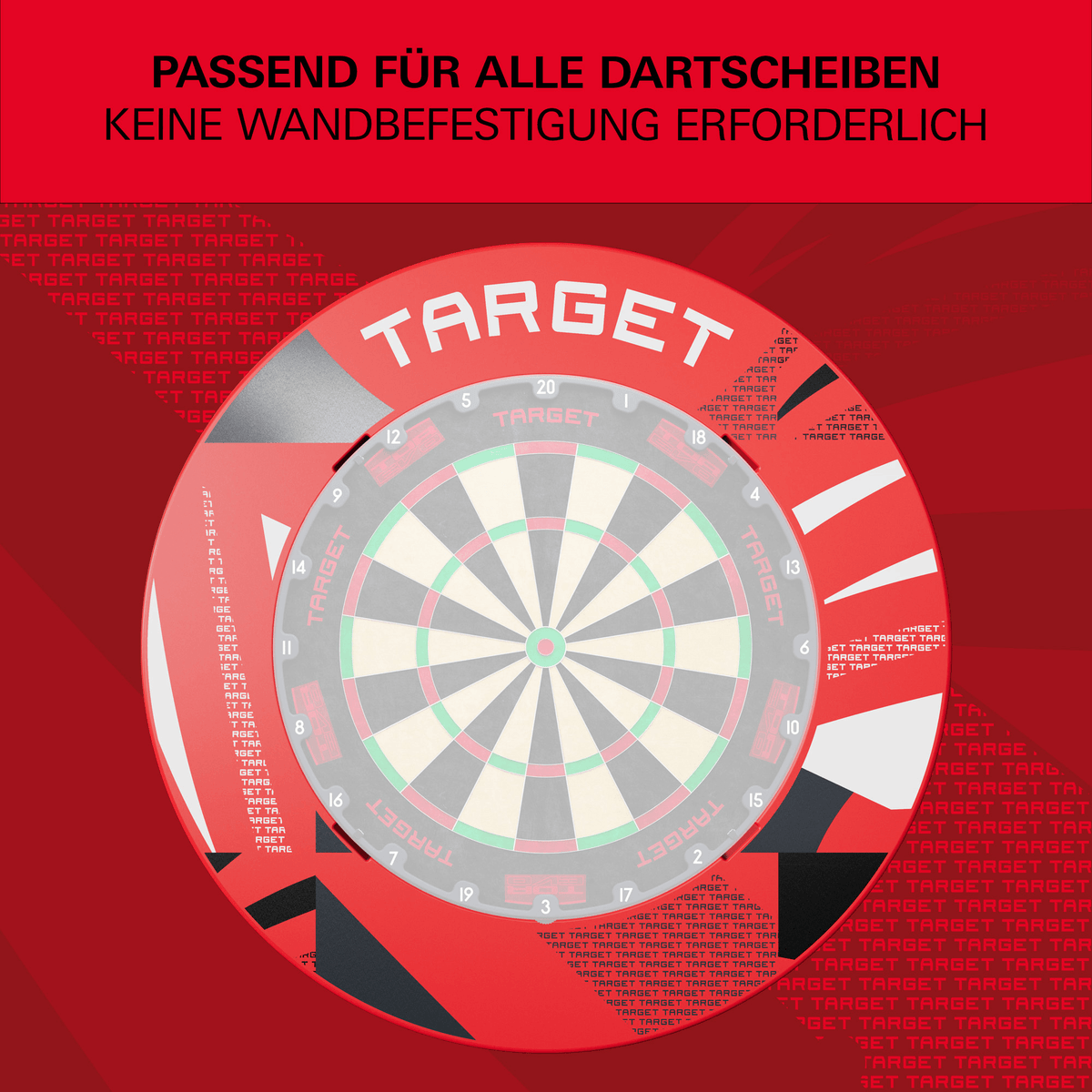 Target Notched Surround - Rot gemustert Kompatibilität