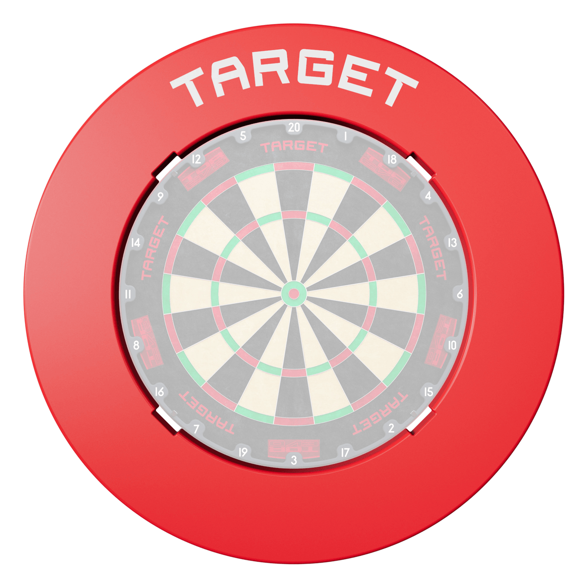Target Notched Surround - Rot mit Board