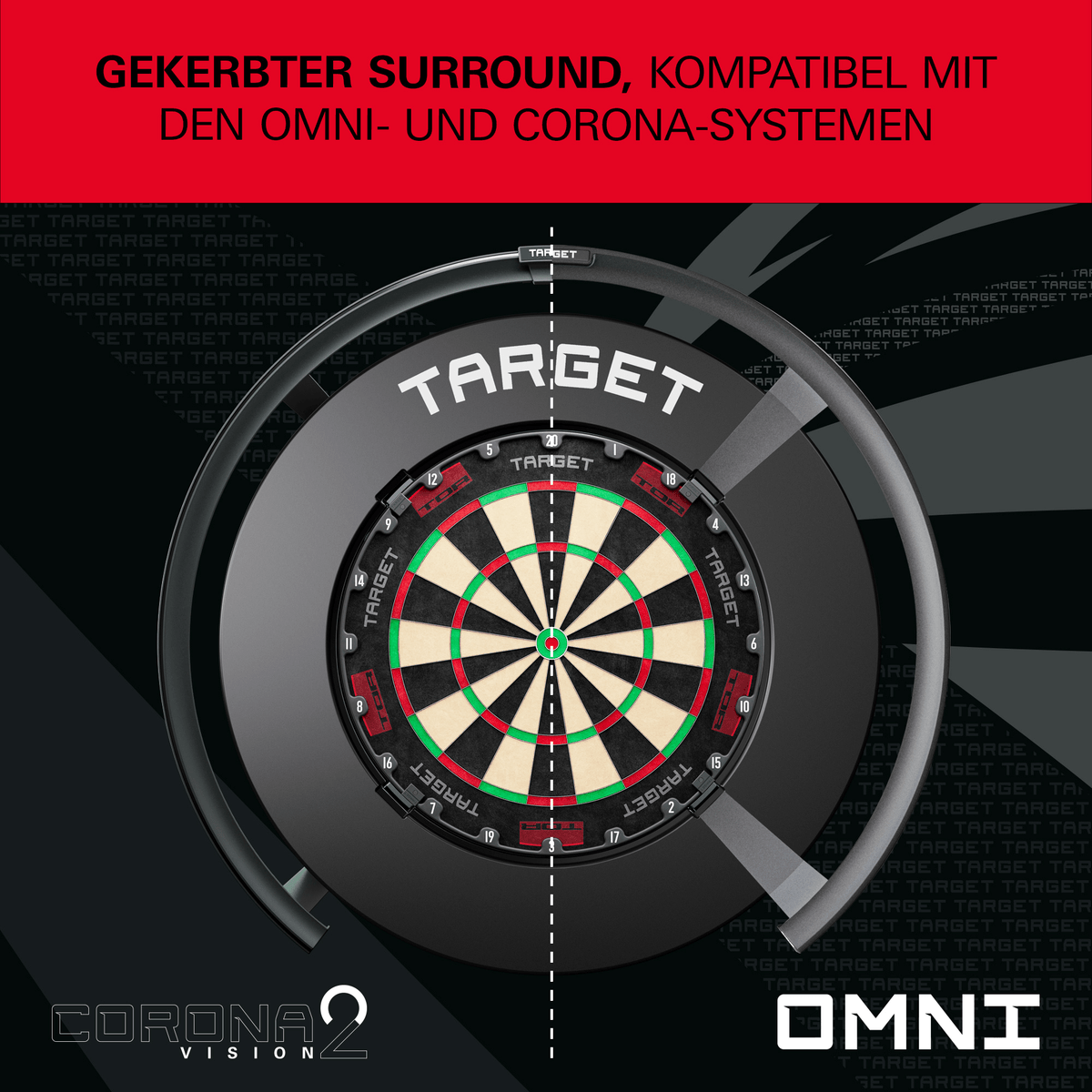 Target Notched Surround - Schwarz gekerbter Surroung