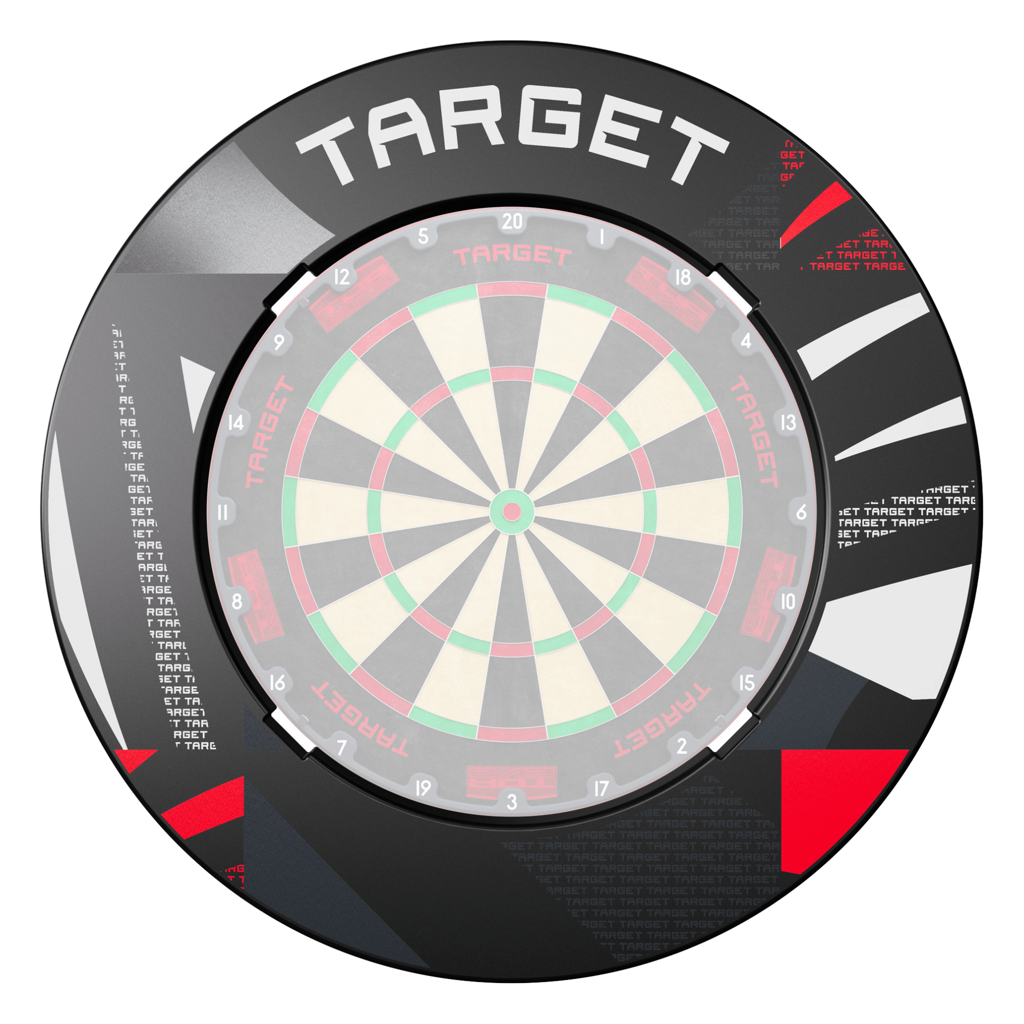 Target Notched Surround - Schwarz gemustert mit Board