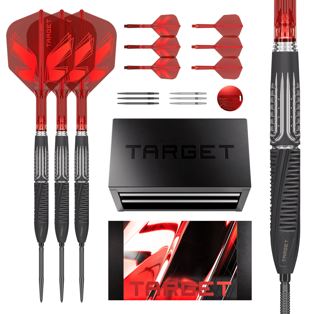 Target Shift Swiss Point Steeldarts Packungsinhalt