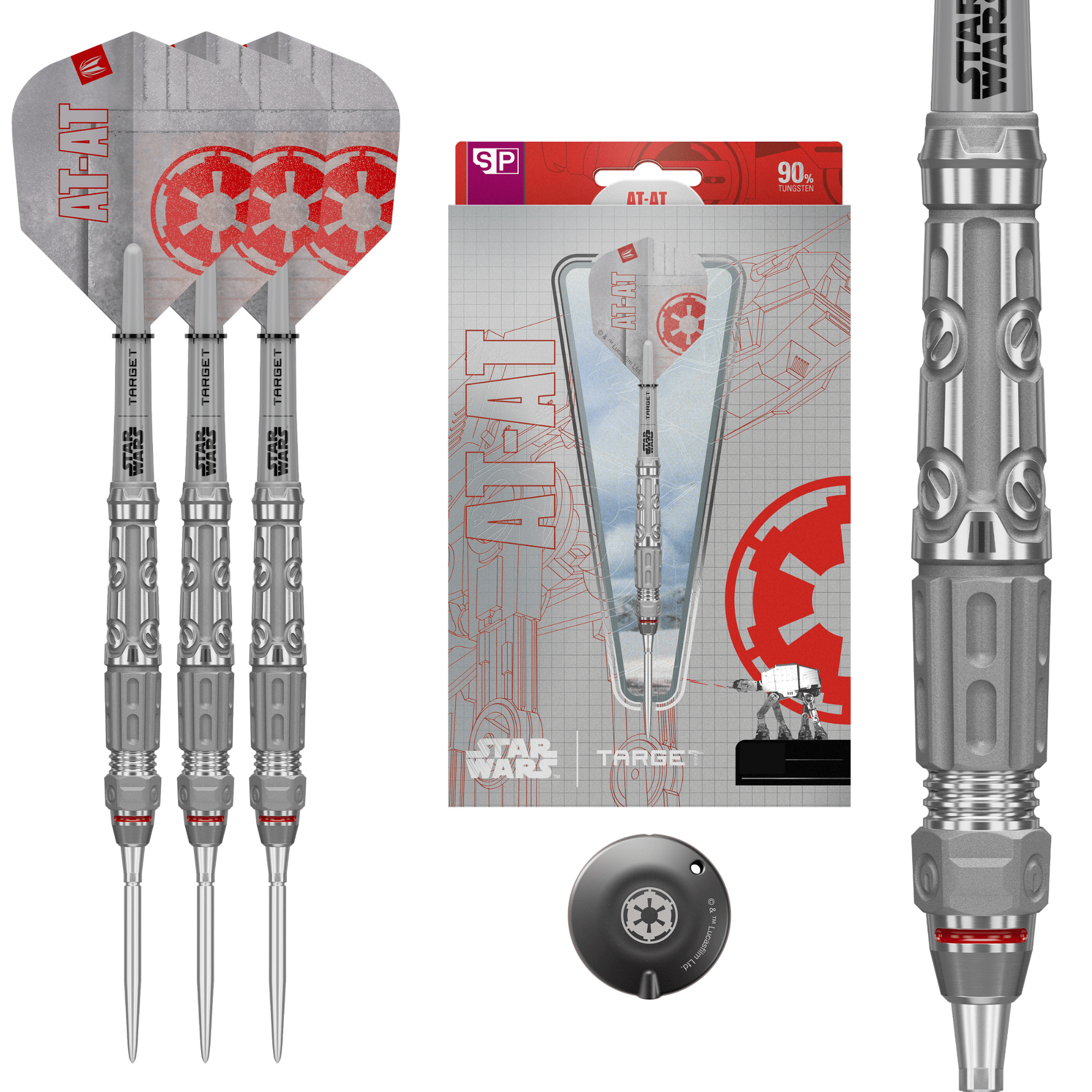 Target Star Wars AT-AT Swiss Point Steeldarts Packungsinhalt