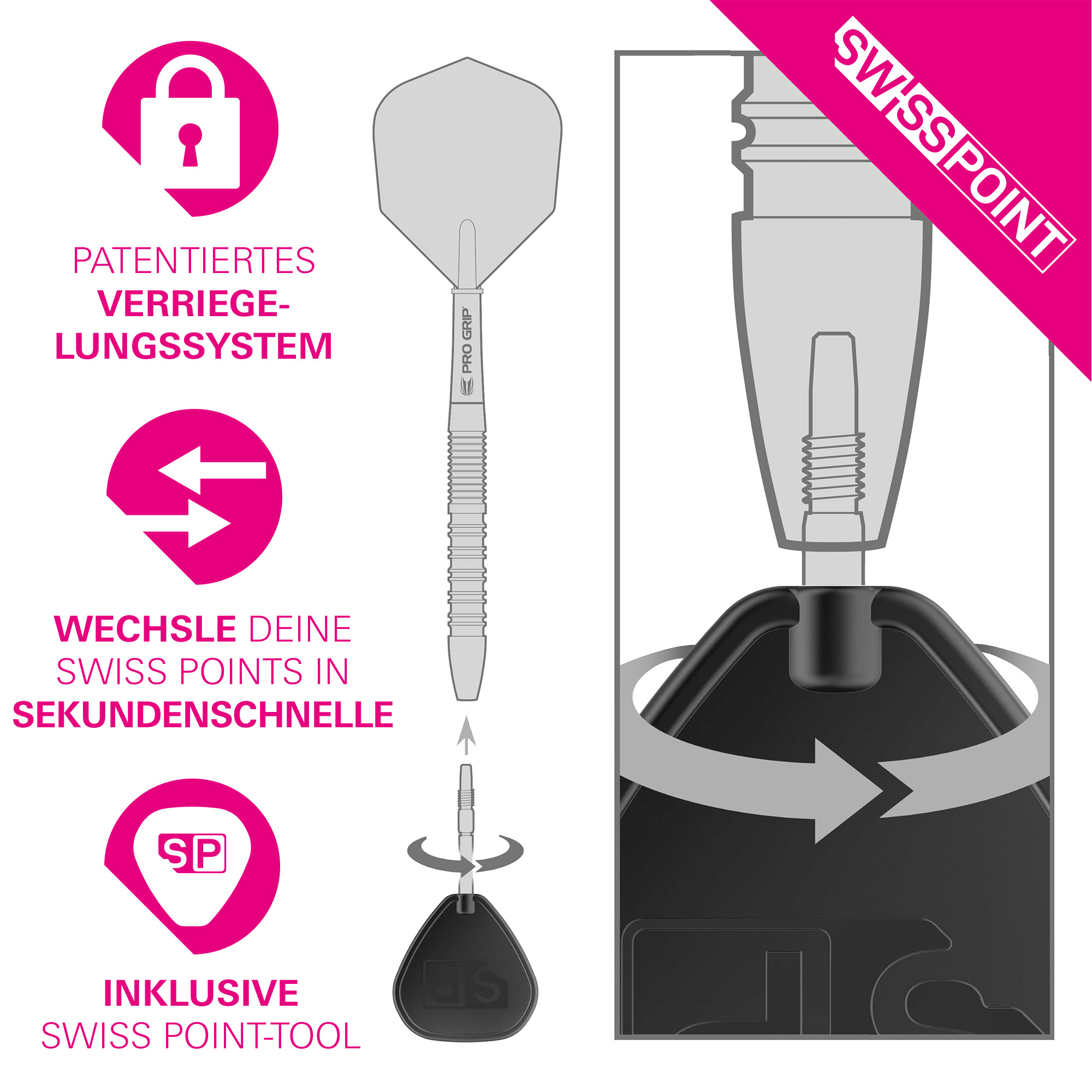 Target Swiss Point FLT Spitzen - Silber