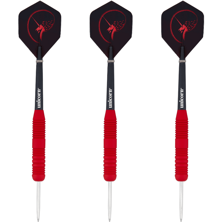 Unicorn Core Plus Win Red Brass Steeldarts Set