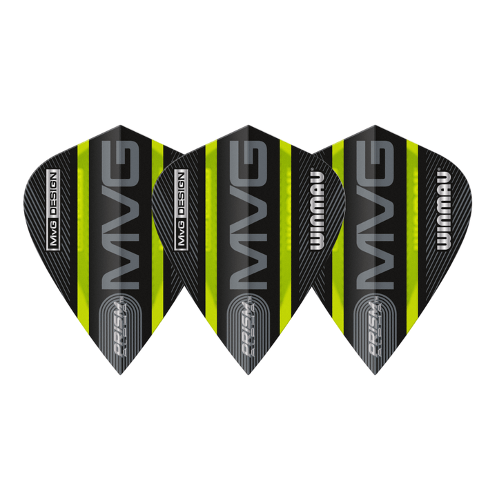Winmau Alpha Kite MVG Black Green Flights Set