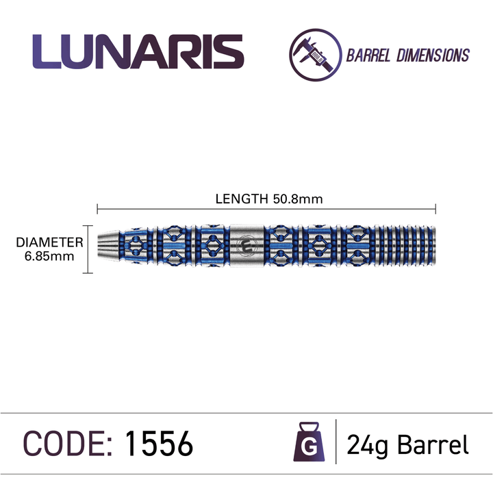 Winmau Lunaris Tapered Switch Point Steeldarts Maße 24g