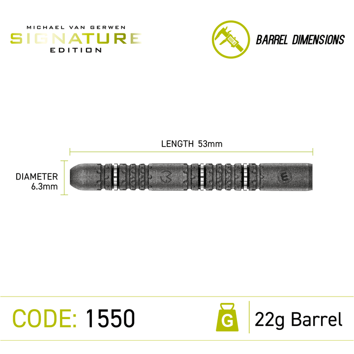 Winmau MVG Signature Edition Steeldarts Größen 22g