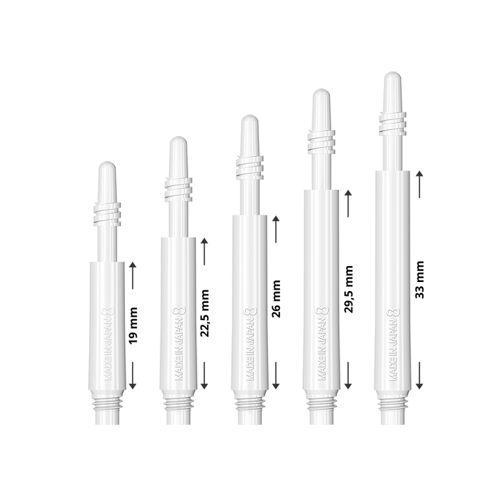 8 Flight Spin Shafts Weiß Maße